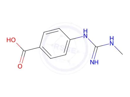 Chemical structure of 4-(3-Methylguanidino)benzoic acid