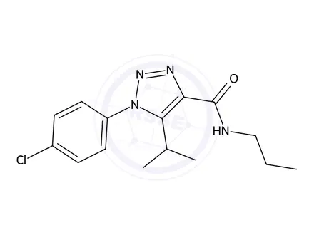 Chemical structure of 1-(4-Chlorophenyl)-5-isopropyl-N-propyl-1H-1,2,3-triazole-4-carboxamide