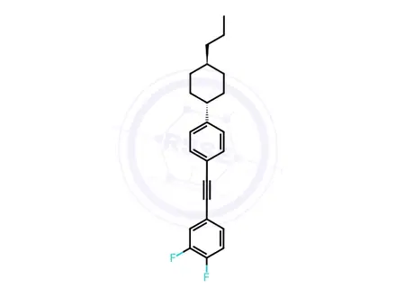 Chemical structure of 1,2-Difluoro-4-((4-(trans-4-propylcyclohexyl)phenyl)ethynyl)benzene