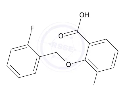 Chemical structure of 2-((2-Fluorobenzyl)oxy)-3-methoxybenzoic acid