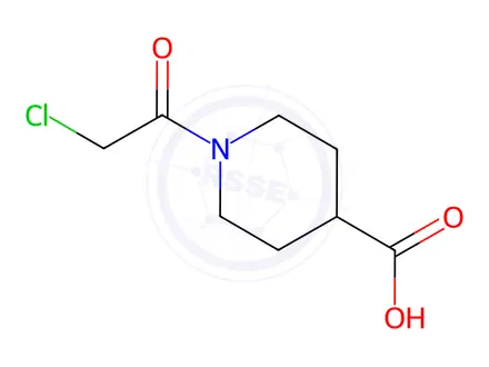 Chemical structure of 1-(2-Chloroacetyl)-4-piperidinecarboxylic acid