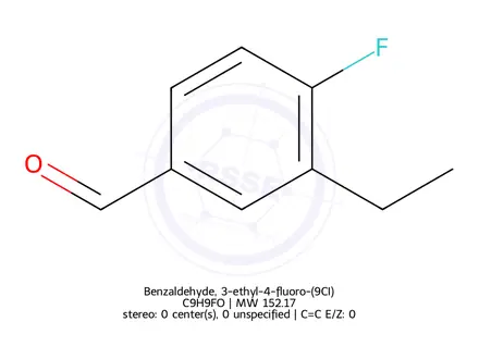 Chemical structure of Benzaldehyde, 3-ethyl-4-fluoro-(9CI)