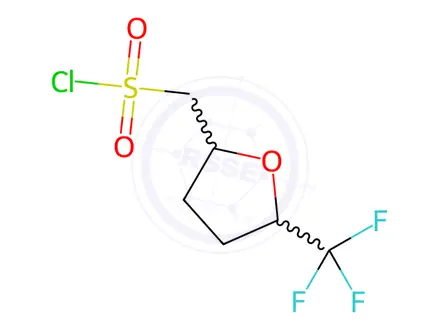 Chemical structure of (5-(Trifluoromethyl)tetrahydrofuran-2-yl)methanesulfonyl chloride
