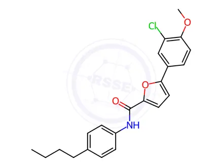 Chemical structure of N-(4-Butylphenyl)-5-(3-chloro-4-methoxyphenyl)furan-2-carboxamide