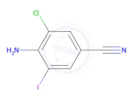 Chemical structure of 4-Amino-3-chloro-5-iodobenzonitrile