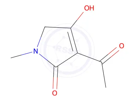Chemical structure of 3H-Pyrrol-3-one, 4-acetyl-1,2-dihydro-5-hydroxy-1-methyl-(9CI)