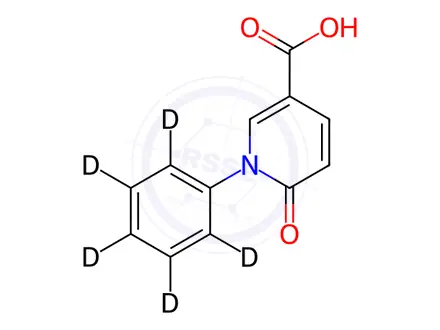 Chemical structure of 5-Carboxy-N-Phenyl-2-1H-Pyridone-D5