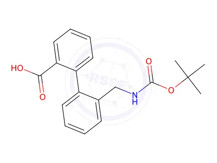 Chemical structure of 2'-(Boc-aminomethyl)-biphenyl-2-carboxylic acid