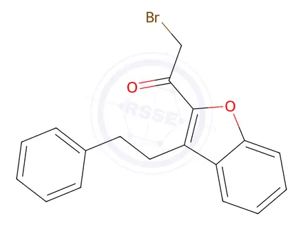 Chemical structure of 2-Bromo-1-(3-phenethylbenzofuran-2-yl)ethanone