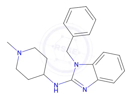 Chemical structure of 1-Benzyl-N-(1-methylpiperidin-4-yl)-1H-benzo[d]imidazol-2-amine
