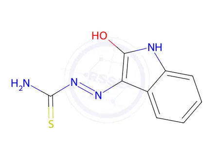 Chemical structure of 2-(2-Hydroxy-1h-indol-3-yl)diazene-1-carbothioamide