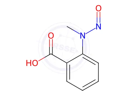 Chemical structure of 2-(Methylnitrosoamino)benzoic acid
