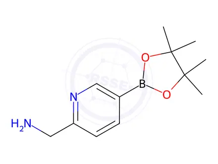 Chemical structure of (5-(4,4,5,5-Tetramethyl-1,3,2-dioxaborolan-2-yl)pyridin-2-yl)methanamine dihydrochloride