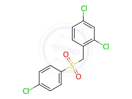 Chemical structure of Benzene,2,4-dichloro-1-[[(4-chlorophenyl)sulfonyl]methyl]-