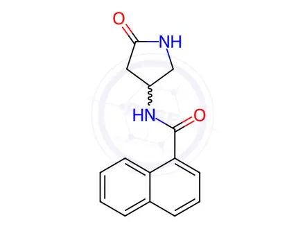 Chemical structure of N-(5-Oxopyrrolidin-3-yl)-1-naphthamide