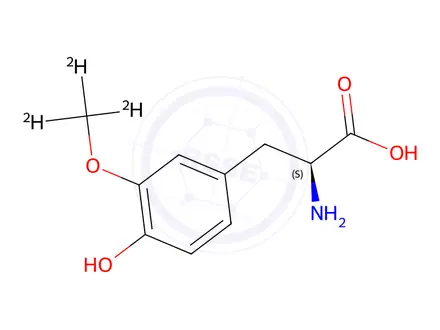 Chemical structure of L-3-(4-Hydroxy-3-methoxy-d3-phenyl)alanine