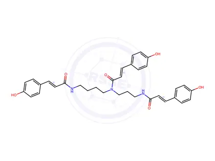 Chemical structure of N1,N5,N10-(E)-tri-p-coumaroylspermidine