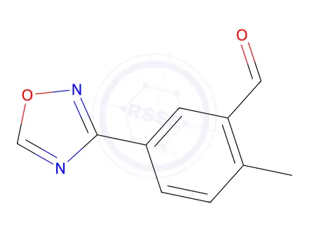 Chemical structure of 2-Methyl-5-(1,2,4-oxadiazol-3-yl)benzaldehyde