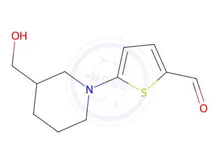 Chemical structure of 5-(3-(Hydroxymethyl)piperidin-1-yl)thiophene-2-carbaldehyde