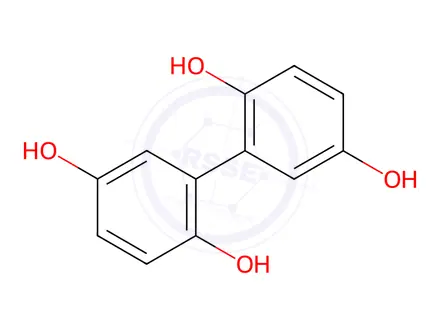 Chemical structure of [1,1'-biphenyl]-2,2',5,5'-tetraol