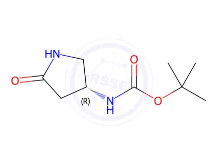 Chemical structure of (R)-tert-Butyl (5-oxopyrrolidin-3-yl)carbamate