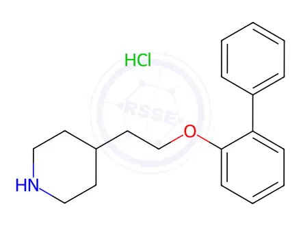 Chemical structure of 4-[2-([1,1'-Biphenyl]-2-yloxy)ethyl]piperidine hydrochloride