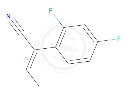 Chemical structure of (2E)-2-(2,4-Difluorophenyl)but-2-enenitrile
