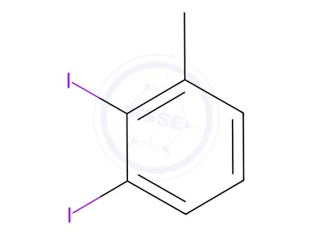 Chemical structure of Benzene, 1,2-diiodo-3-methyl-