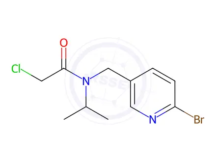 Chemical structure of N-((6-Bromopyridin-3-yl)methyl)-2-chloro-N-isopropylacetamide