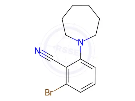 Chemical structure of 2-(Azepan-1-yl)-6-bromobenzonitrile