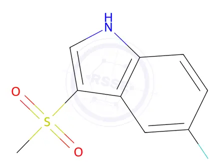 Chemical structure of 5-Fluoro-3-(methylsulfonyl)-1H-indole