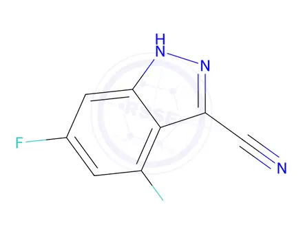 Chemical structure of 4,6-Difluoro-1H-indazole-3-carbonitrile