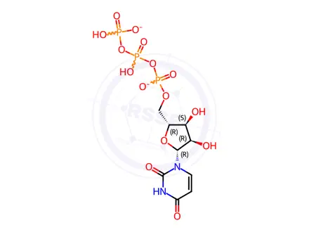 Chemical structure of Uridine 5-triphosphate disodium salt