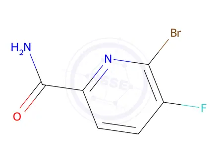 Chemical structure of 6-Bromo-5-fluoropyridine-2-carboxamide
