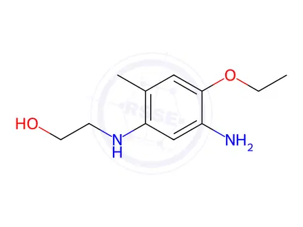 Chemical structure of Ethanol, 2-[(5-amino-4-ethoxy-2-methylphenyl)amino]-(9CI)