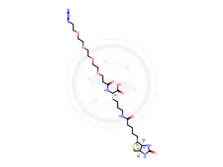 Chemical structure of N-(Azido-PEG4)-biocytin