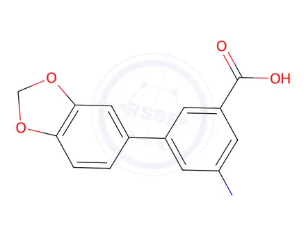 Chemical structure of 3-Amino-5-(3,4-methylenedioxyphenyl)benzoic acid