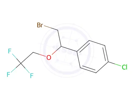 Chemical structure of 1-(2-Bromo-1-(2,2,2-trifluoroethoxy)ethyl)-4-chlorobenzene