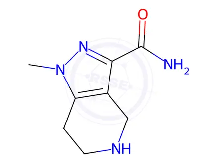 Chemical structure of 1-Methyl-4,5,6,7-tetrahydro-1H-pyrazolo[4,3-c]pyridine-3-carboxamide