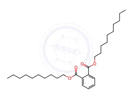 Chemical structure of Phthalic acid, bis-n-decyl ester
