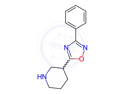 Chemical structure of 3-(3-Methyl-1,2,4-oxadiazol-5-yl)piperidine hydrochloride
