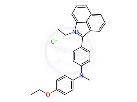 Chemical structure of 2-[4-[(4-ethoxyphenyl)methylamino]phenyl]-1-ethylbenz[cd]indolium chloride
