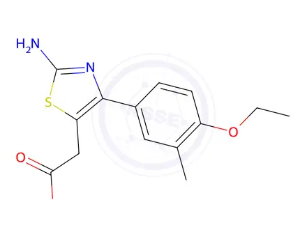 Chemical structure of 2-(2-Amino-4-(4-ethoxy-3-methylphenyl)thiazol-5-yl)acetic acid