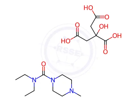 Chemical structure of Diethylcarbamazine citrate