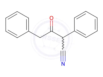Chemical structure of 3-Oxo-2,4-diphenylbutanenitrile