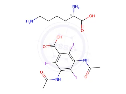 Chemical structure of Diatrizoic Acid Lysine Salt