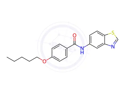 Chemical structure of N-(Benzo[d]thiazol-5-yl)-4-(pentyloxy)benzamide