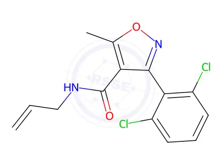 Chemical structure of N-allyl-3-(2,6-dichlorophenyl)-5-methylisoxazole-4-carboxamide