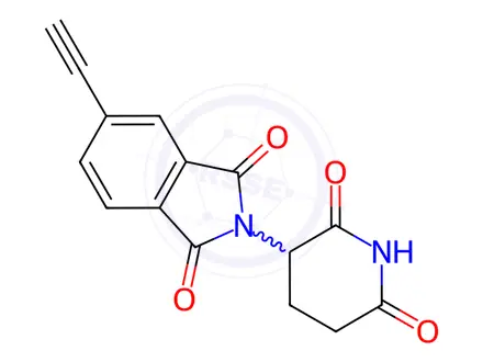 Chemical structure of 2-(2,6-Dioxopiperidin-3-yl)-5-ethynylisoindoline-1,3-dione