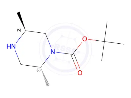 Chemical structure of (2R,5S)-1-Boc-2,5-dimethylpiperazine